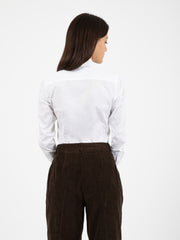 XACUS - Camicia Sara in cotone stretch bianca