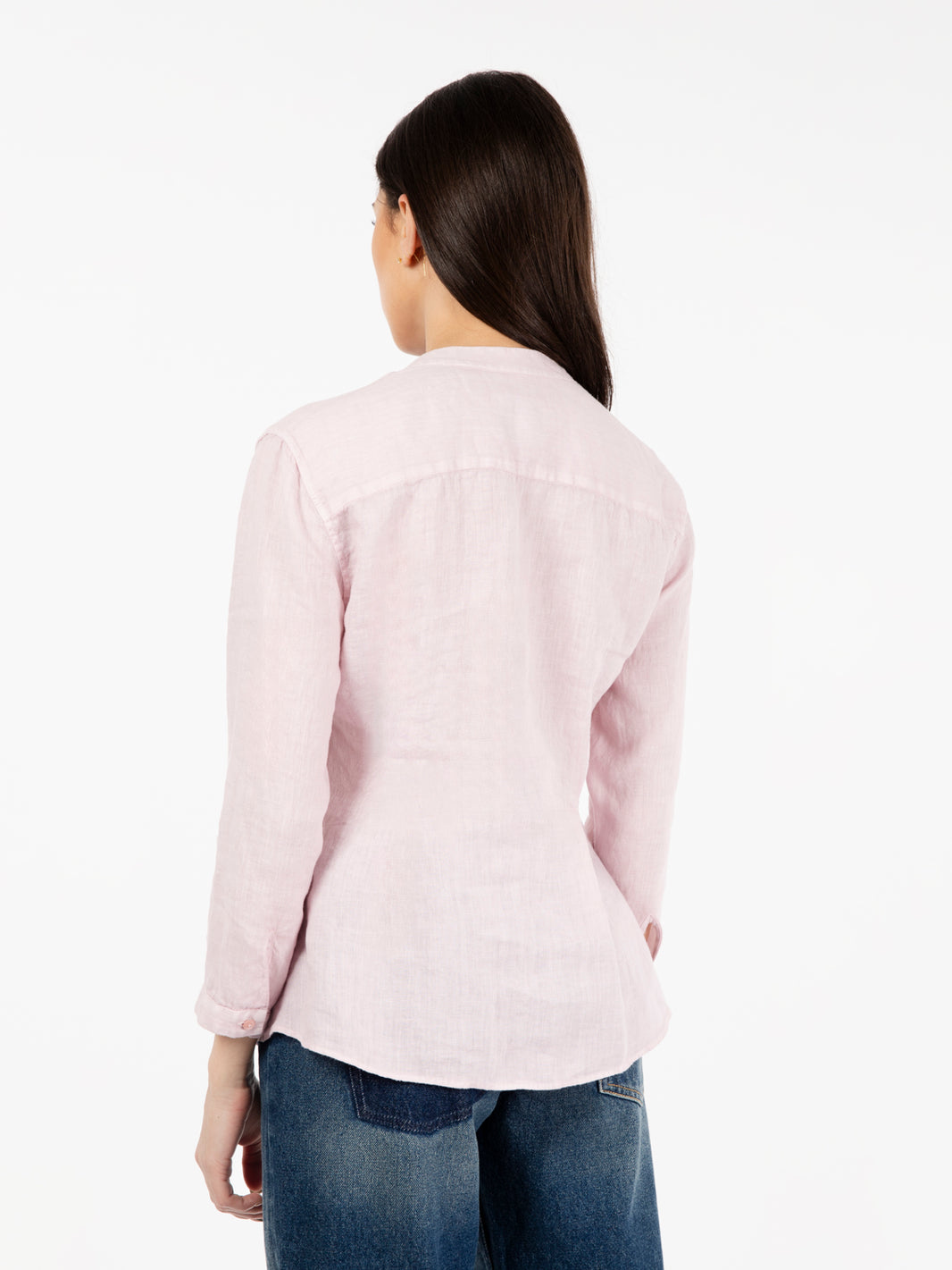 Camicia Sophie in lino malva