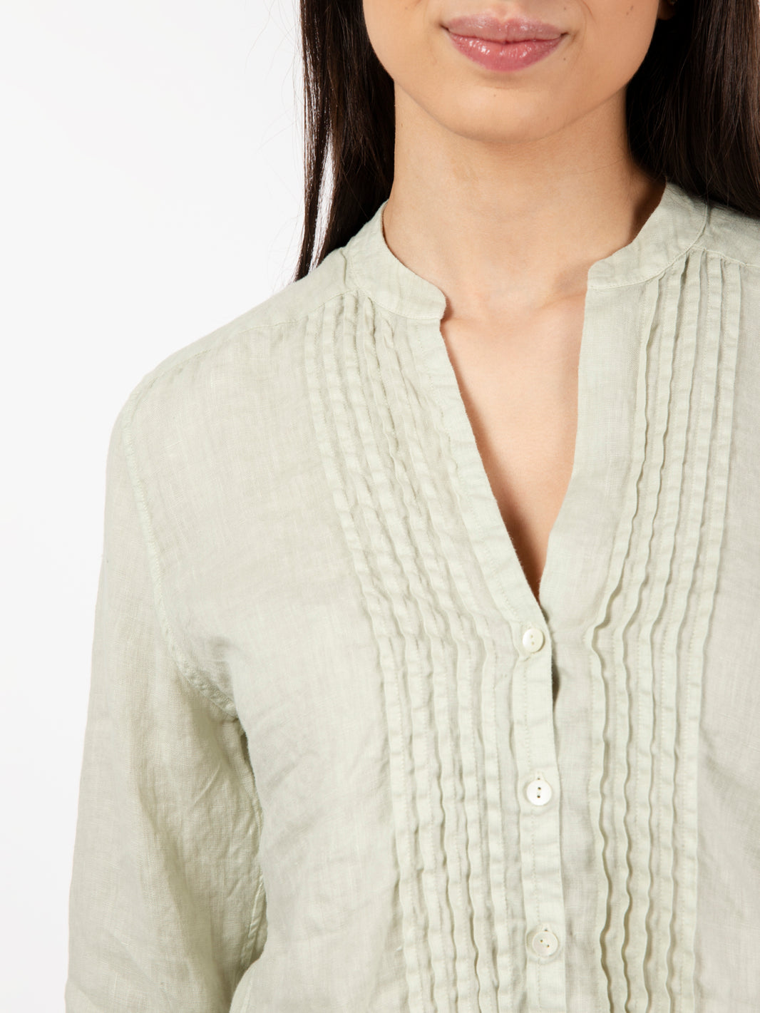 Camicia Sophie in lino verde
