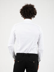 XACUS - Camicia stretch slim fit bianco