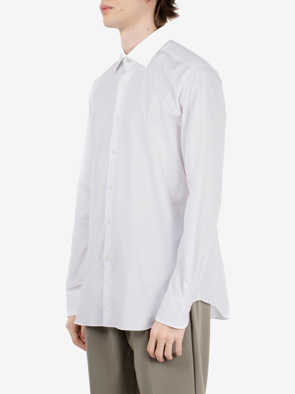 Xacus Shirts Poppelin Tailor Fit Stretch White Shirt