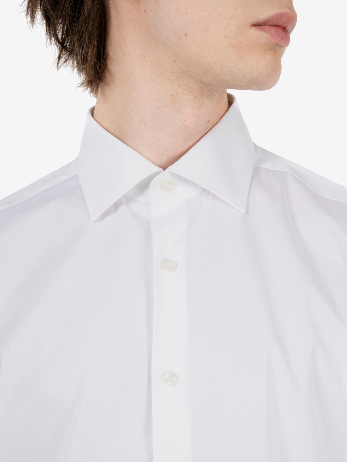 Xacus Shirts Poppelin Tailor Fit Stretch White Shirt