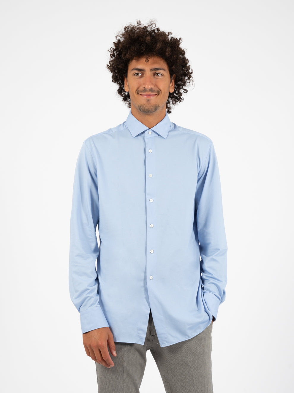 Camicia tessuto flex azzurro