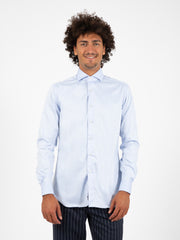 XACUS - Camicia Travel shirt spinata azzurra