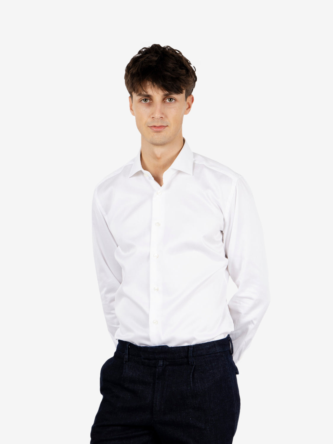White wrinkle-free shirt