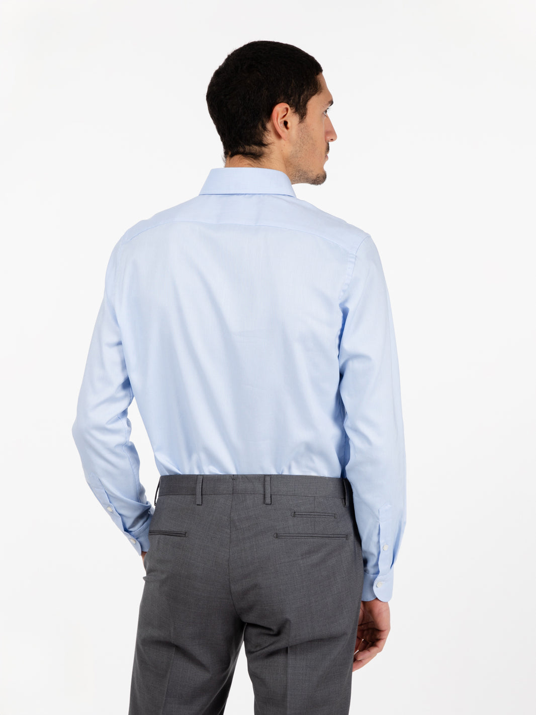 Wrinkle travel light blue shirt 