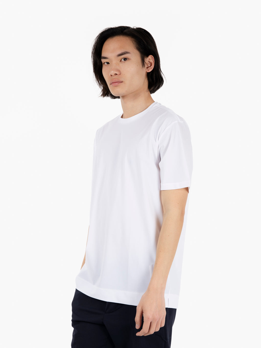 T-shirt in tessuto tecnico bianco