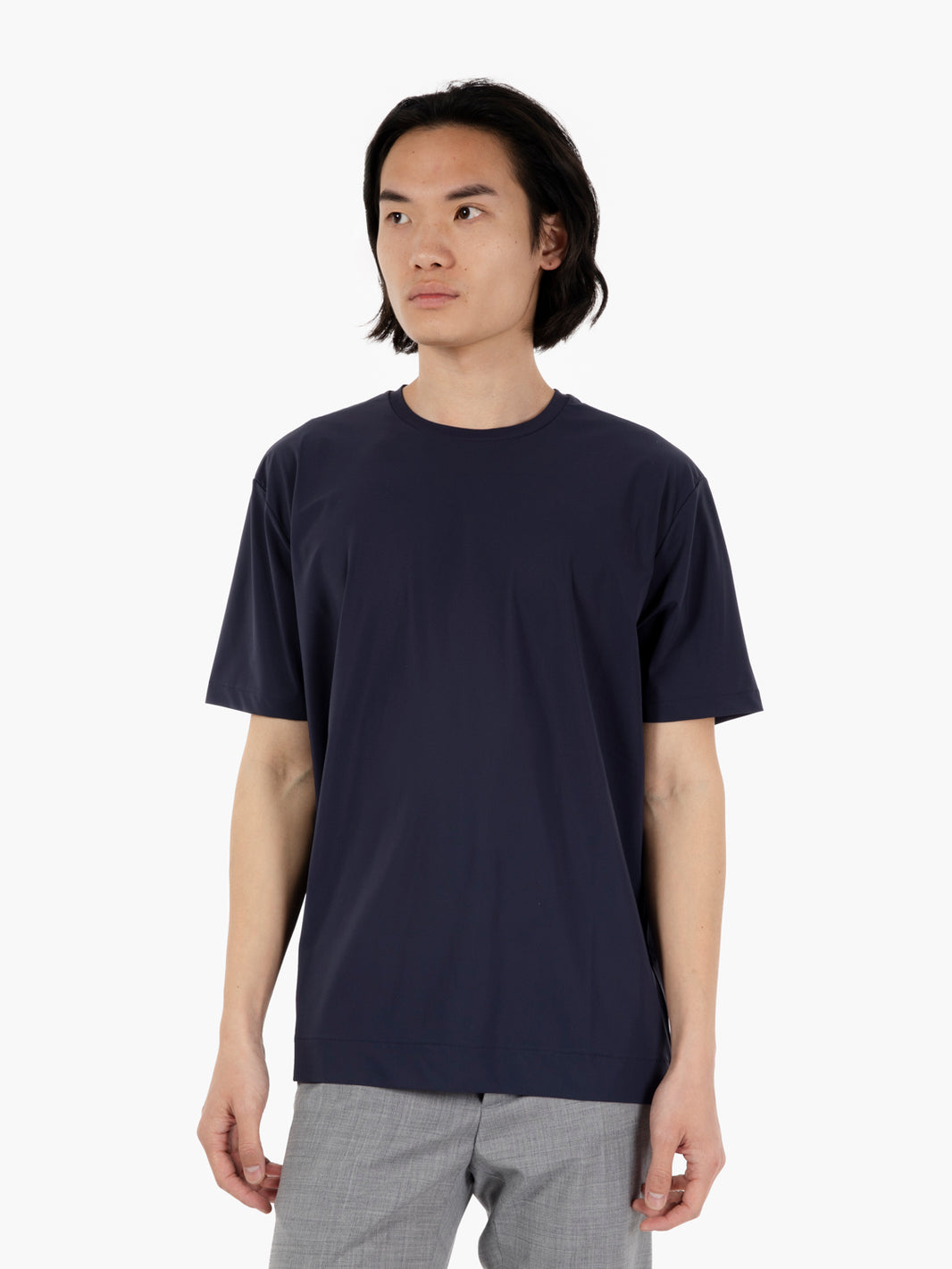 T-shirt in tessuto tecnico blu