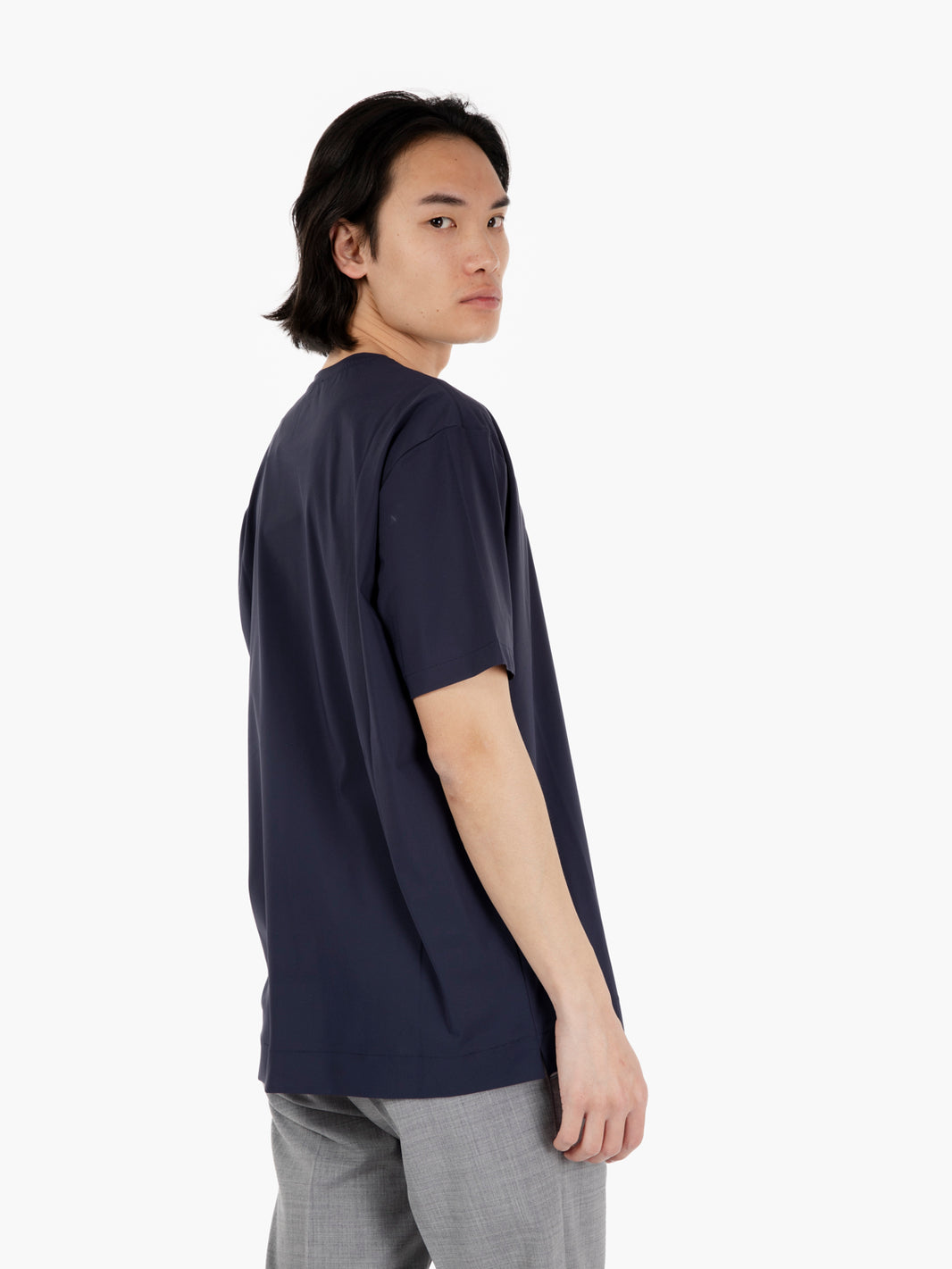 T-shirt in tessuto tecnico blu