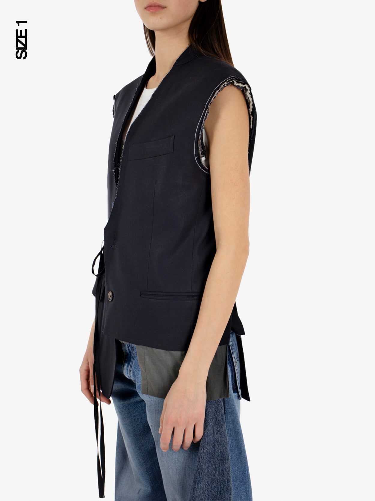 Gilet in lana blu