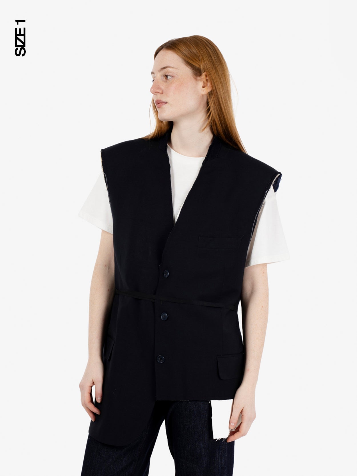 Gilet in lana blu