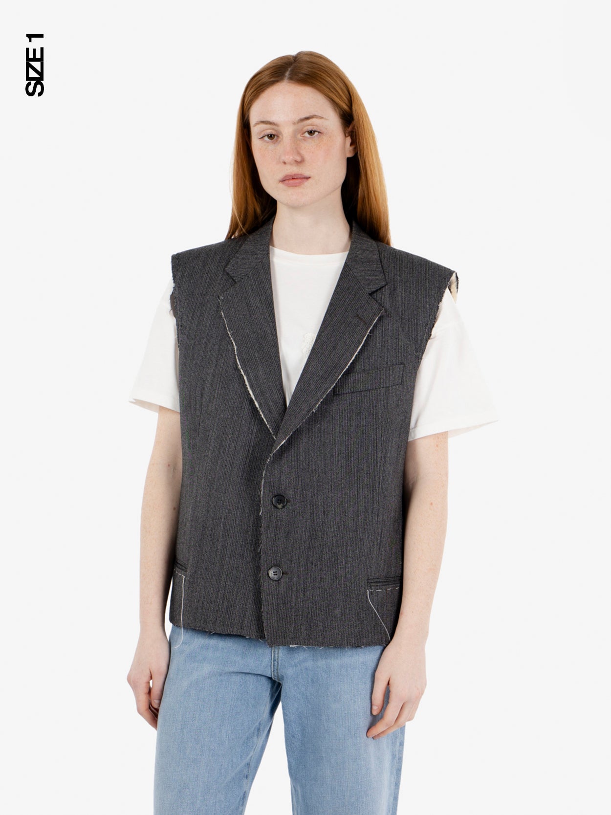 Gilet in lana grigio