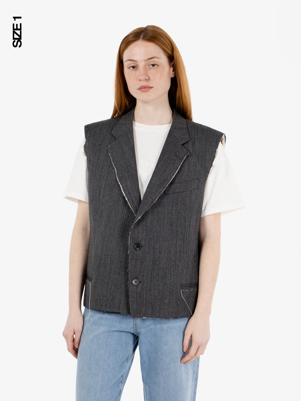 Gilet in lana grigio