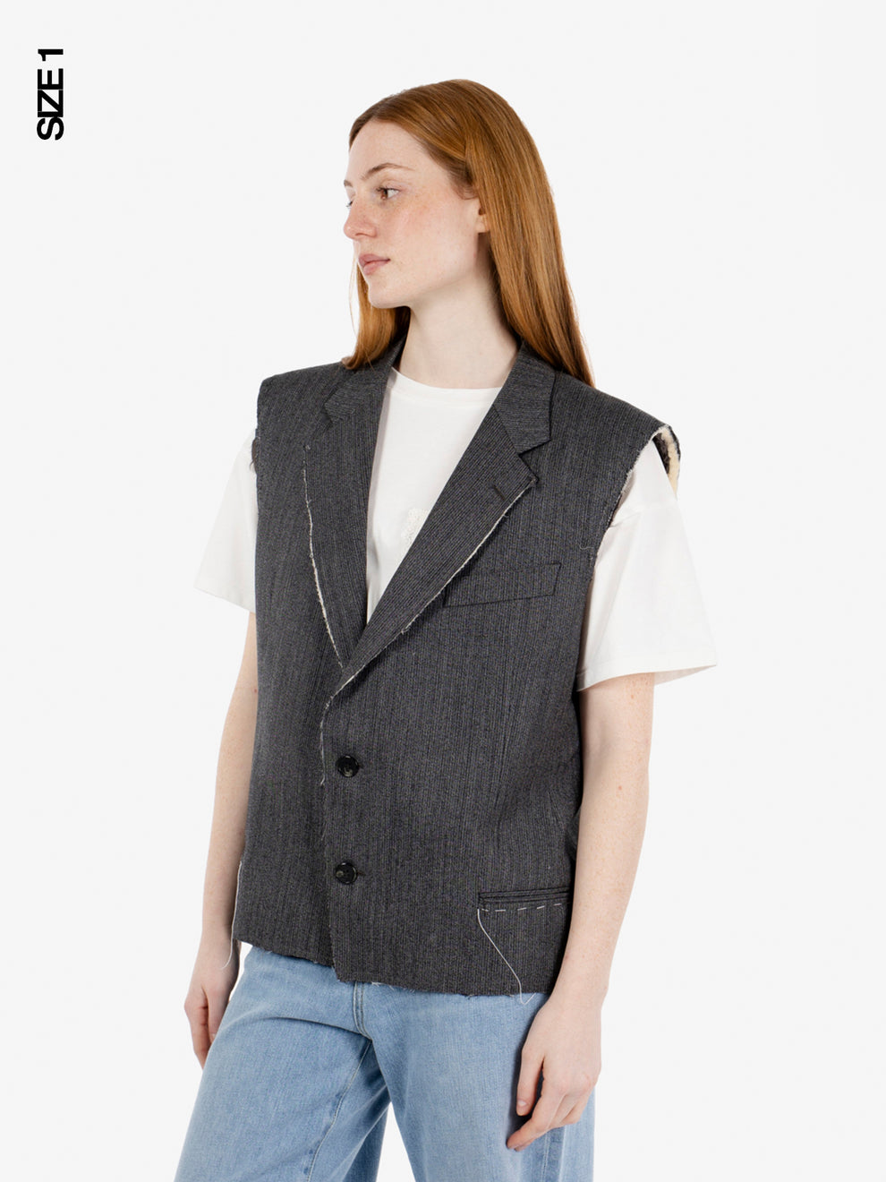 Gilet in lana grigio