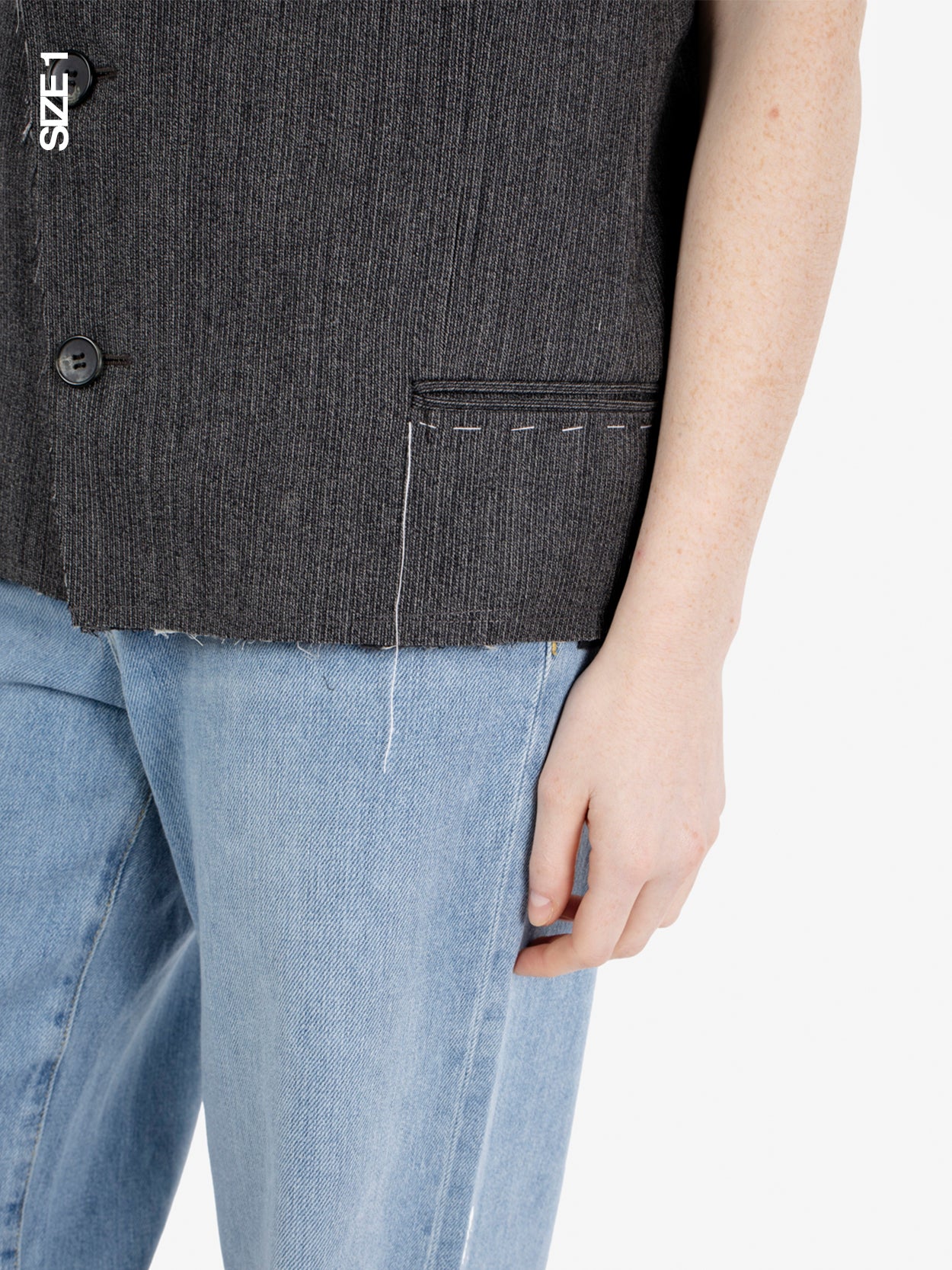 Gilet in lana grigio