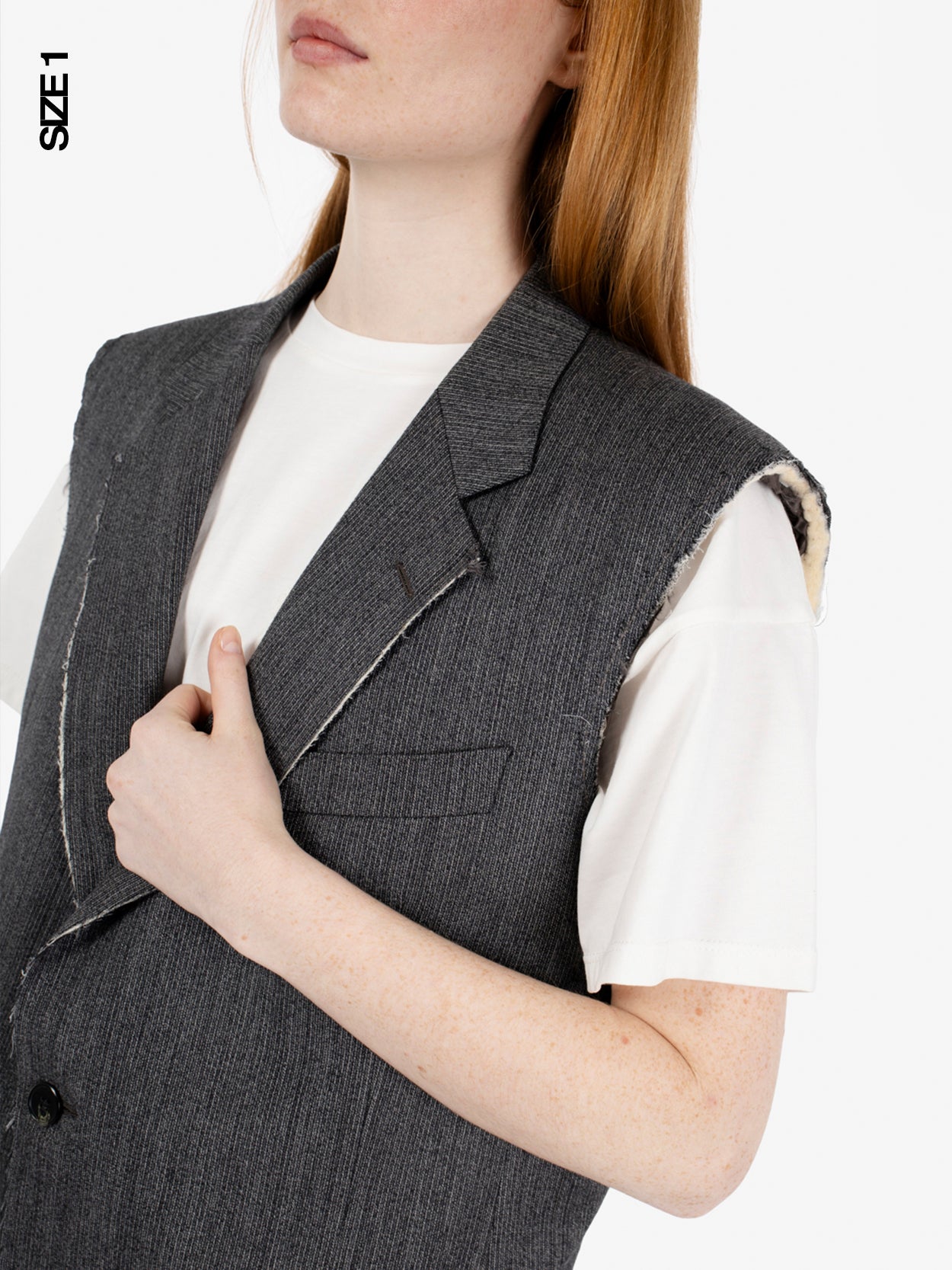Gilet in lana grigio