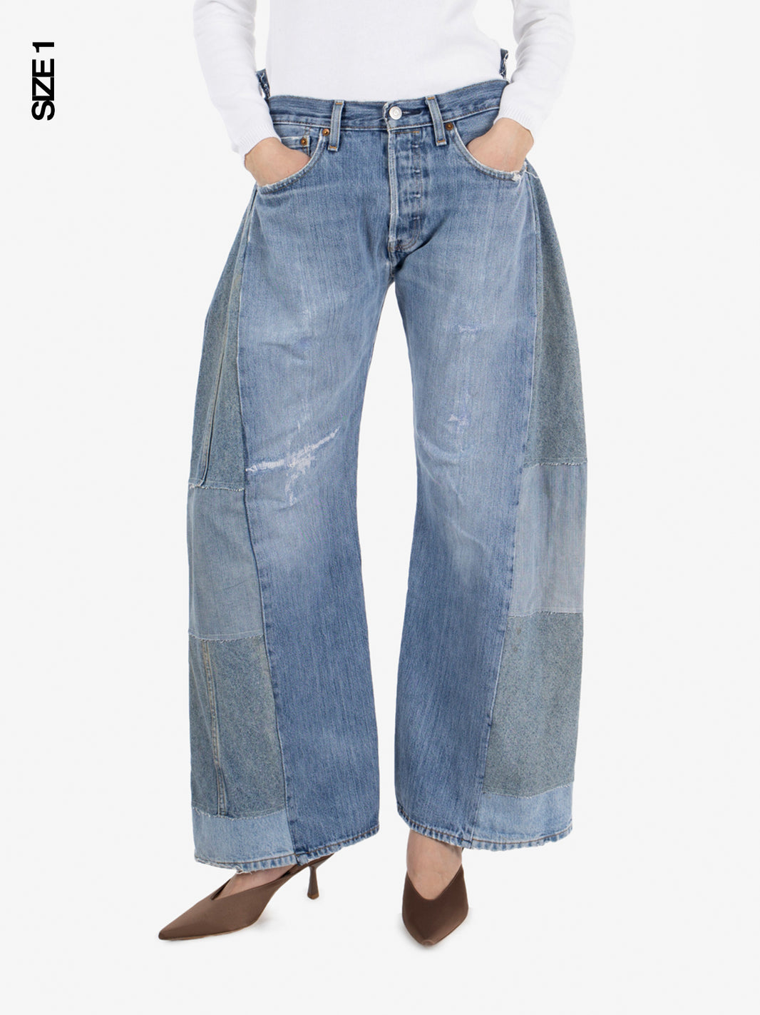 Jeans baggy denim blu