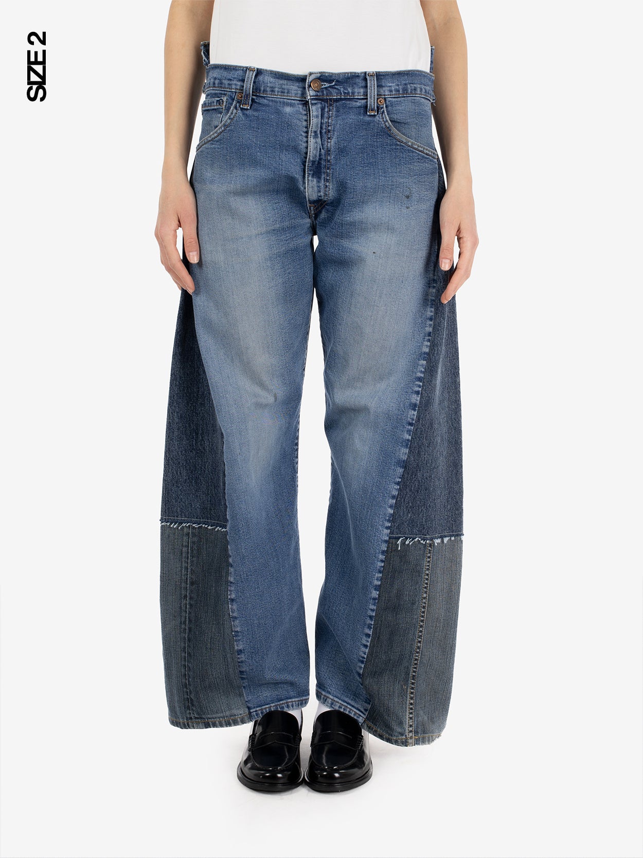 Jeans baggy denim blu