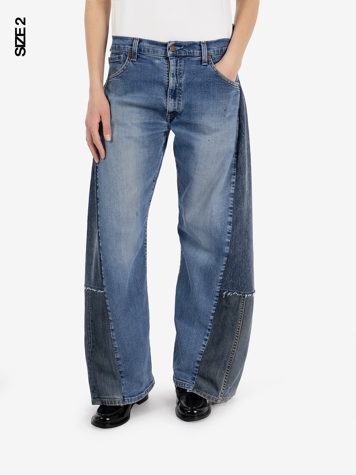 Jeans baggy denim blu