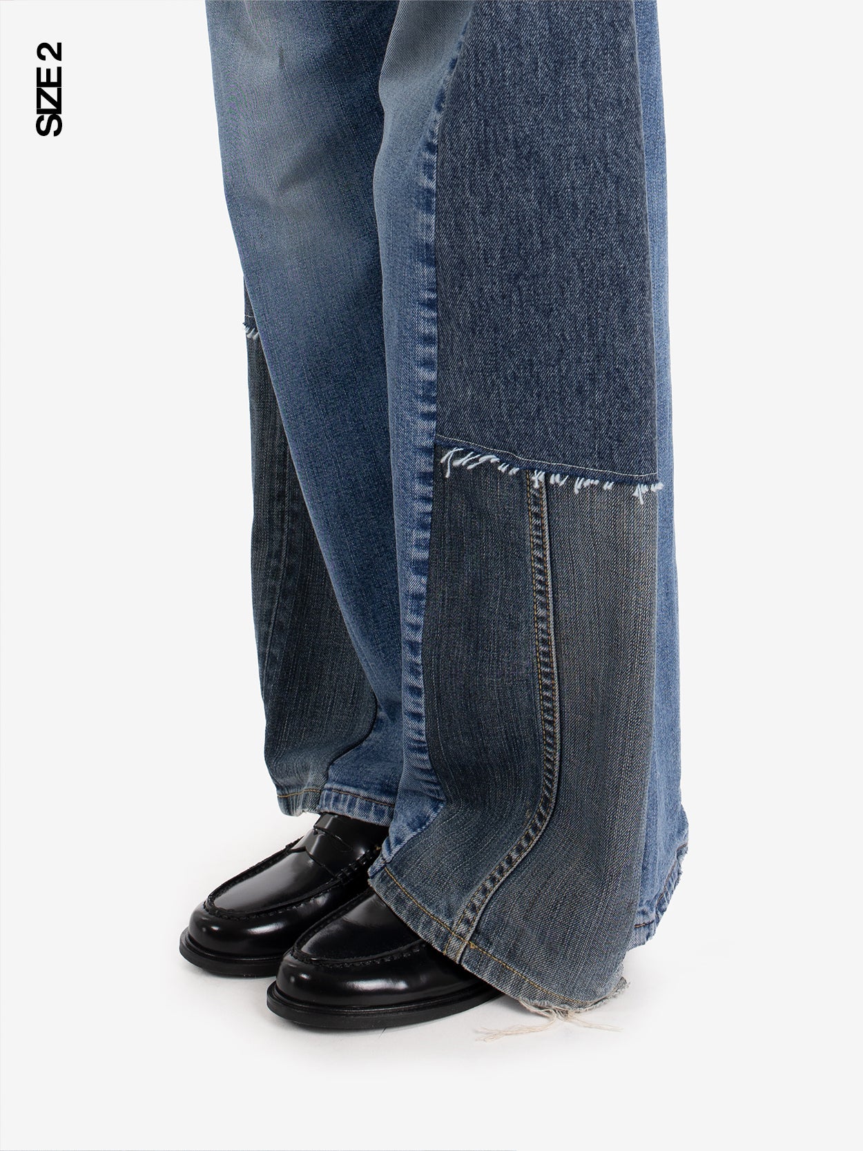 Jeans baggy denim blu