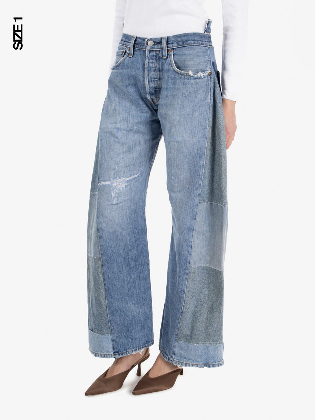 Jeans baggy denim blu