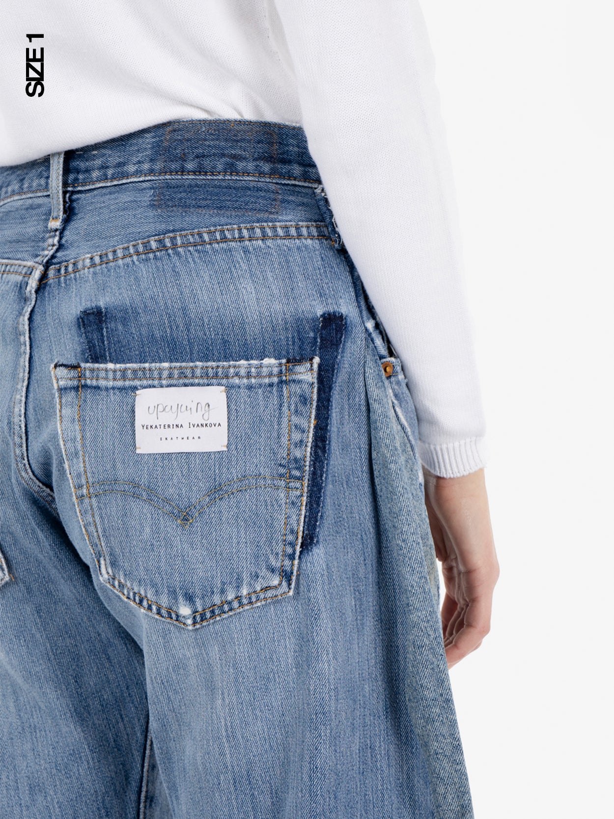Jeans baggy denim blu