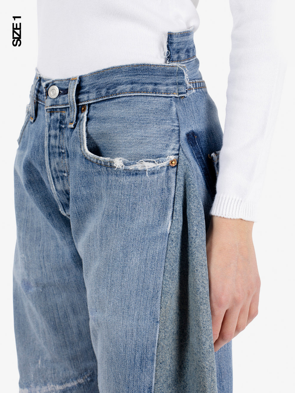 Jeans baggy denim blu