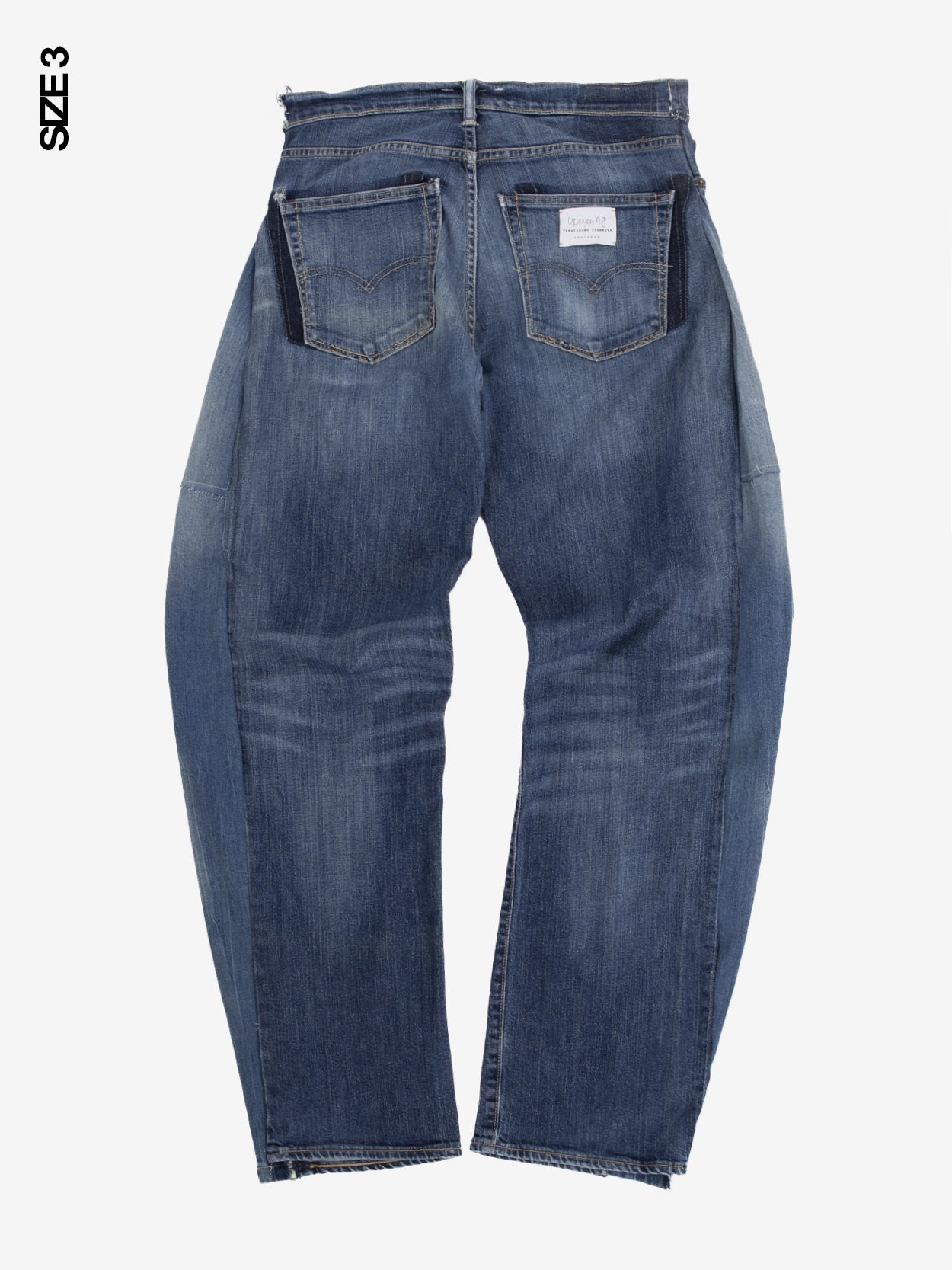 Jeans barrel denim blu