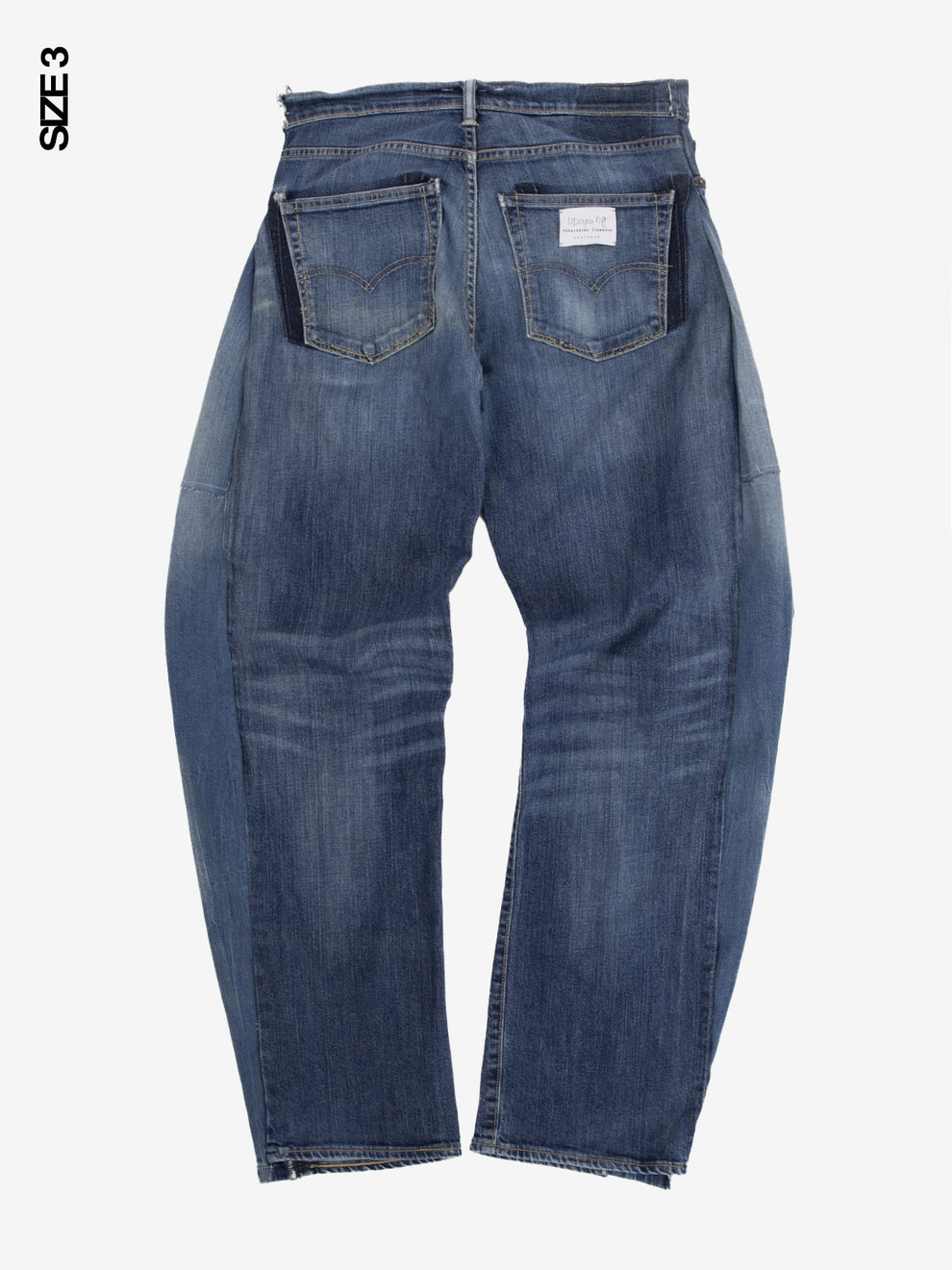 Jeans barrel denim blu