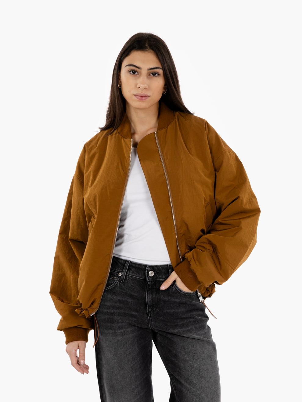 Basement bomber jacket clay