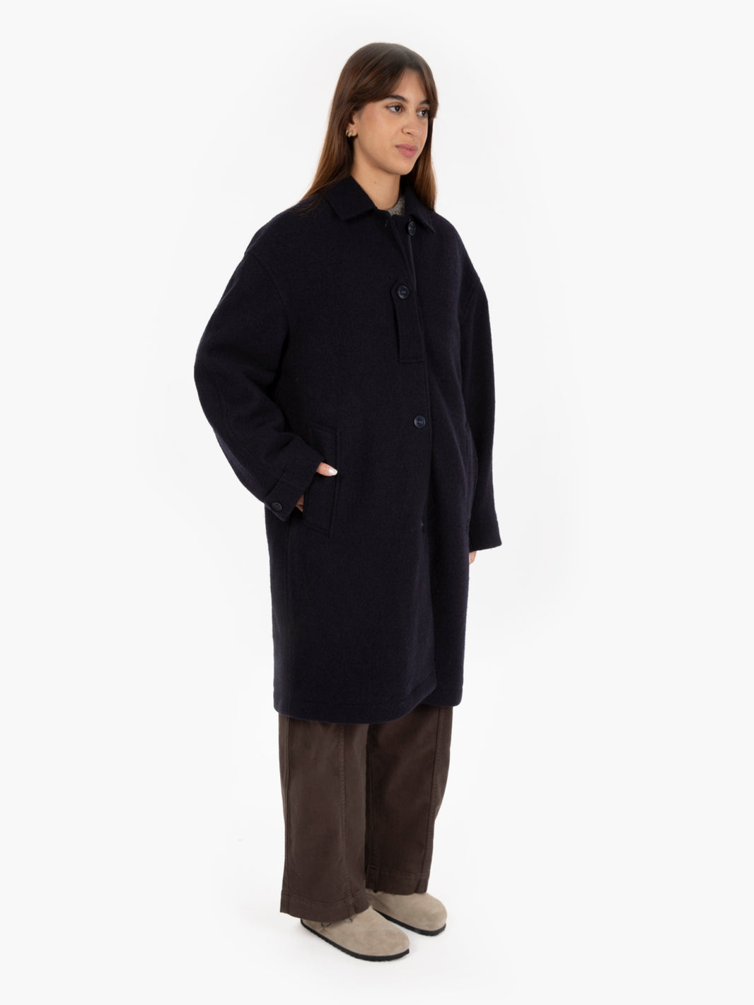 Cappotto lungo Rock navy