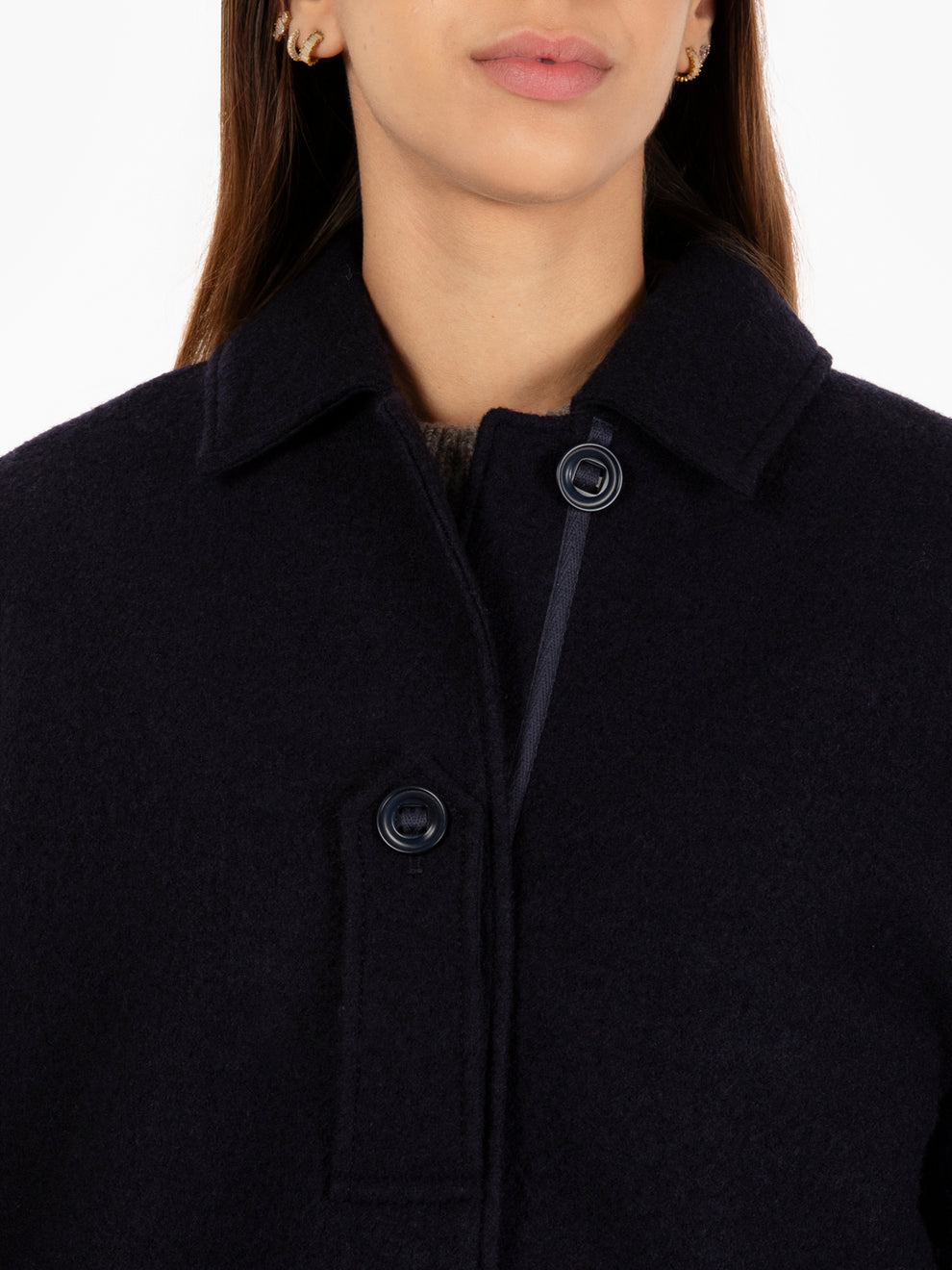 Cappotto lungo Rock navy