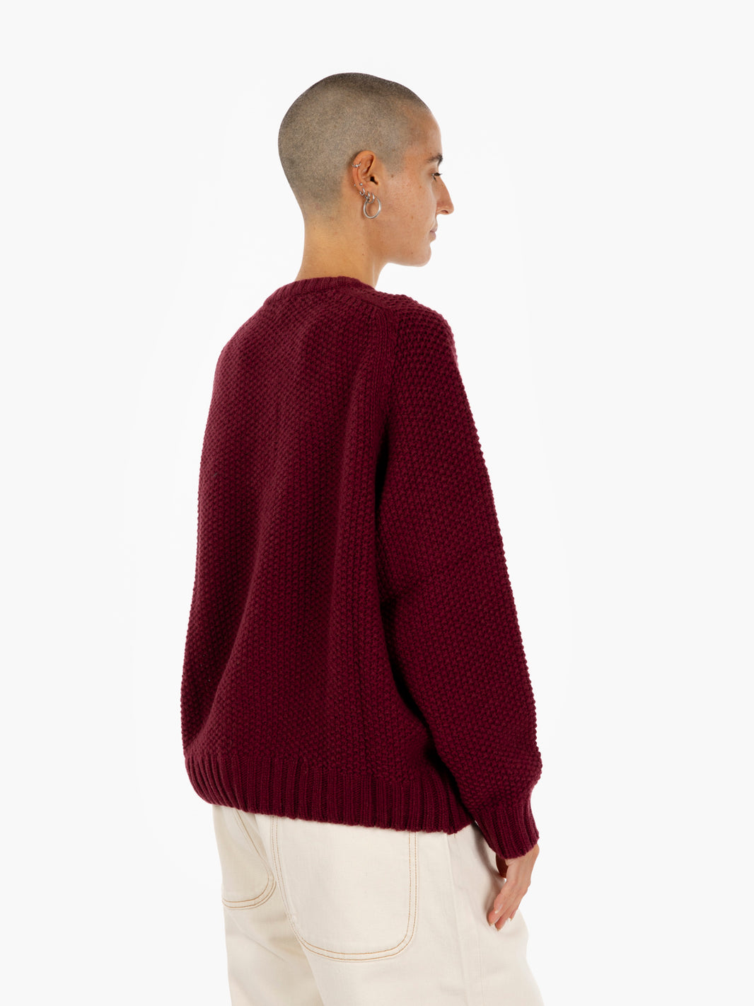 Atomic burgundy cardigan