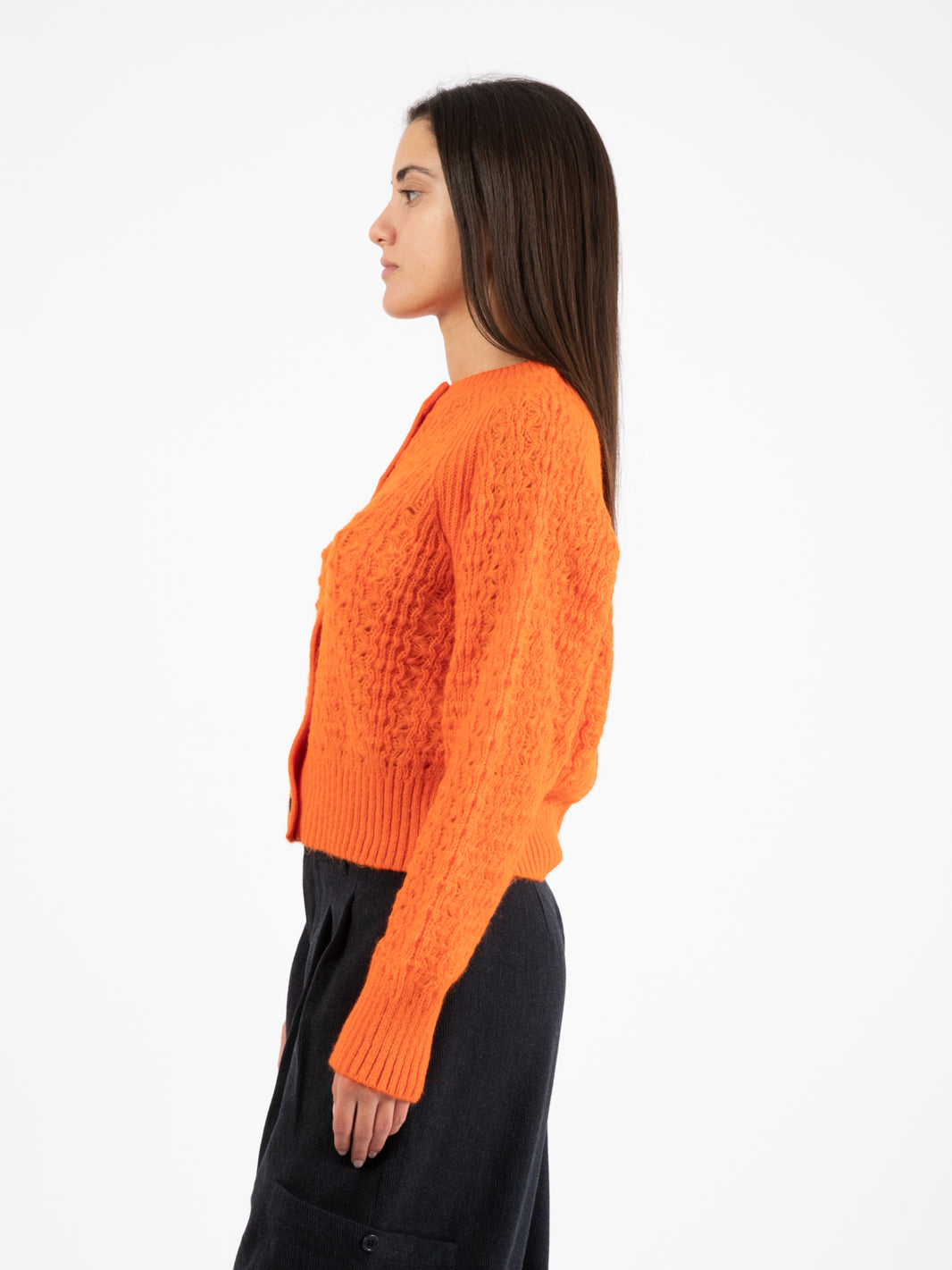Foxtail Orange Short Cardigan 