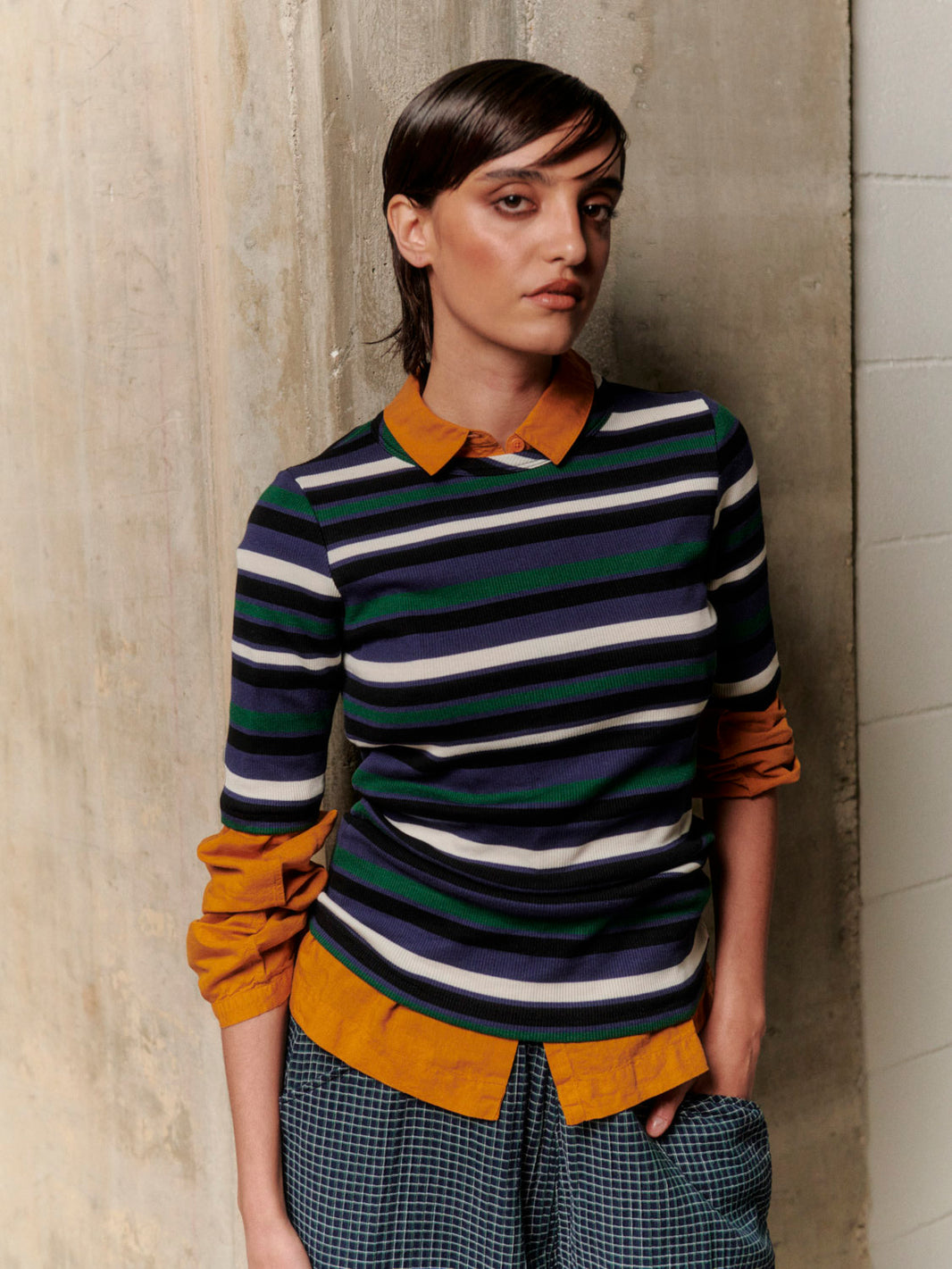 Charlotte top 90 multi blue / green