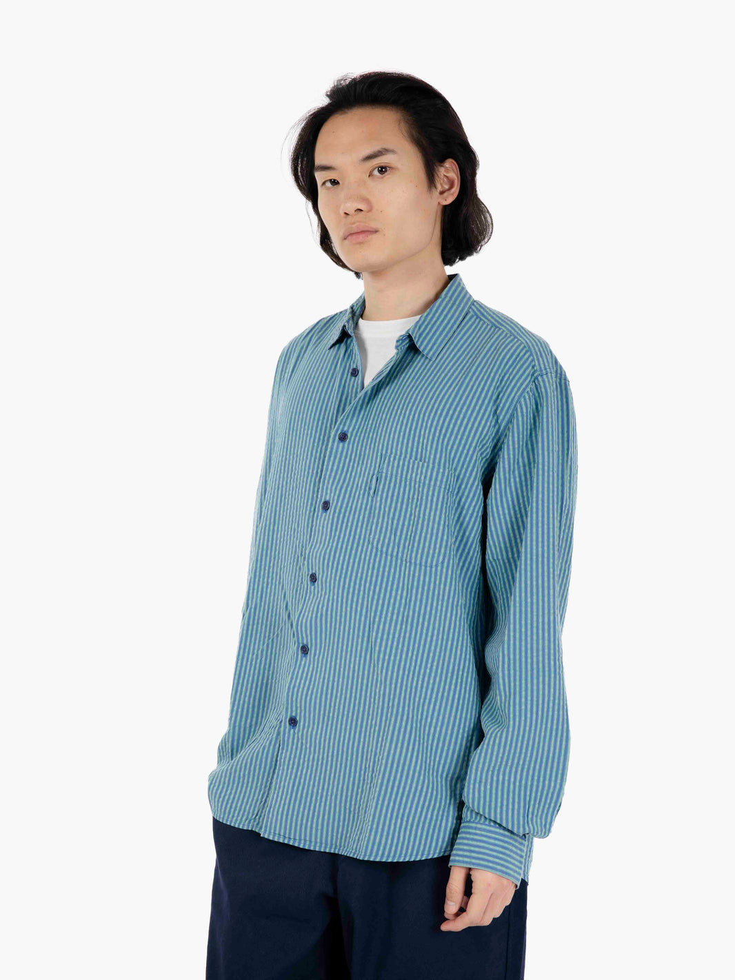 Curtis long sleeve shirt blue / green