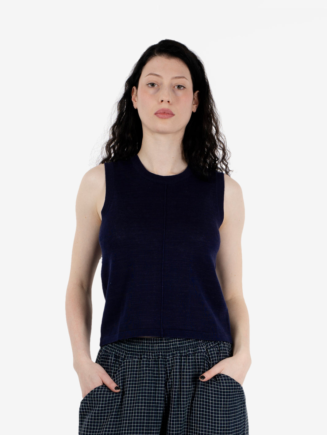 Dot vest navy