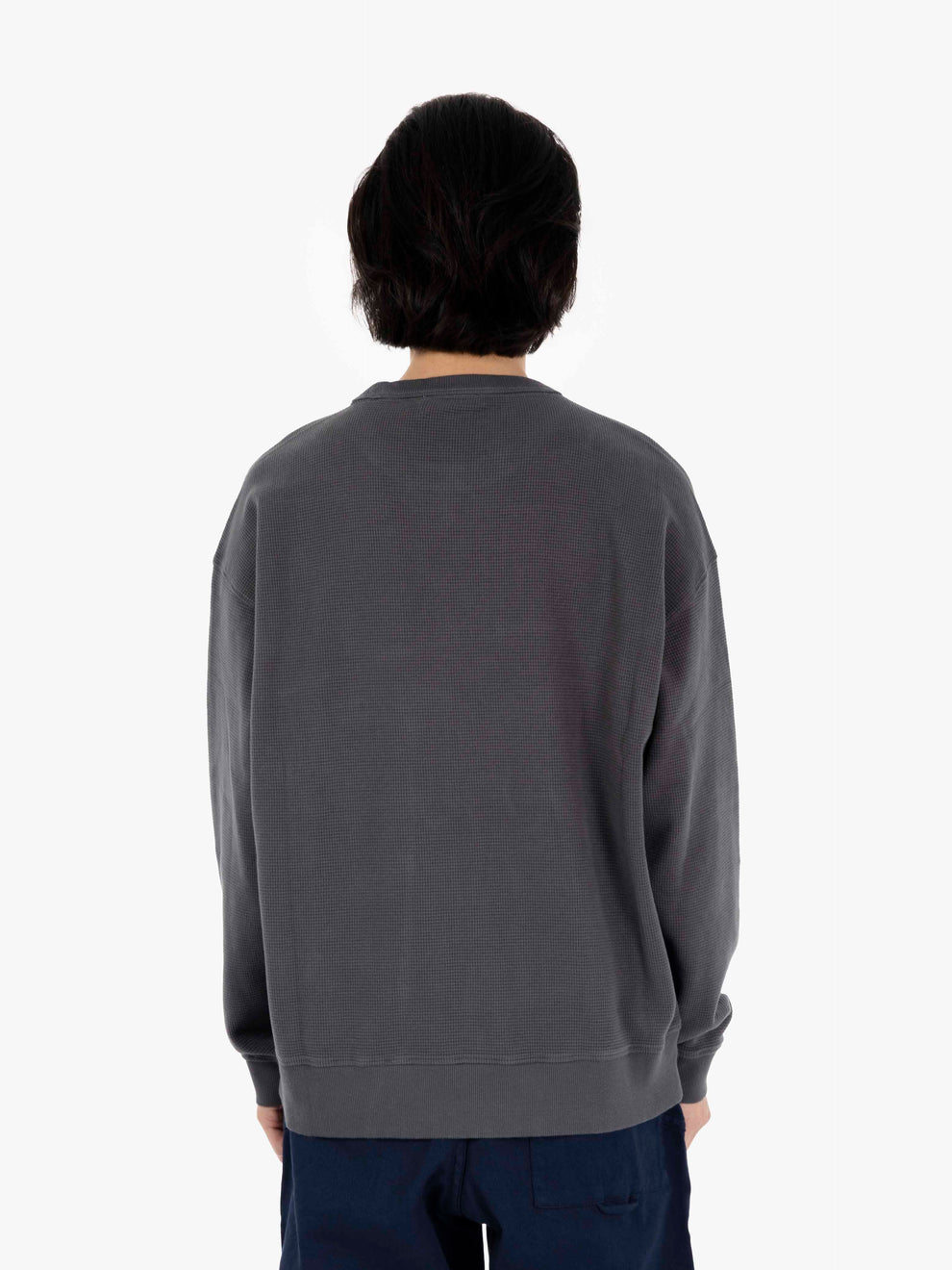 Versatile oversized sweatshirt top grey