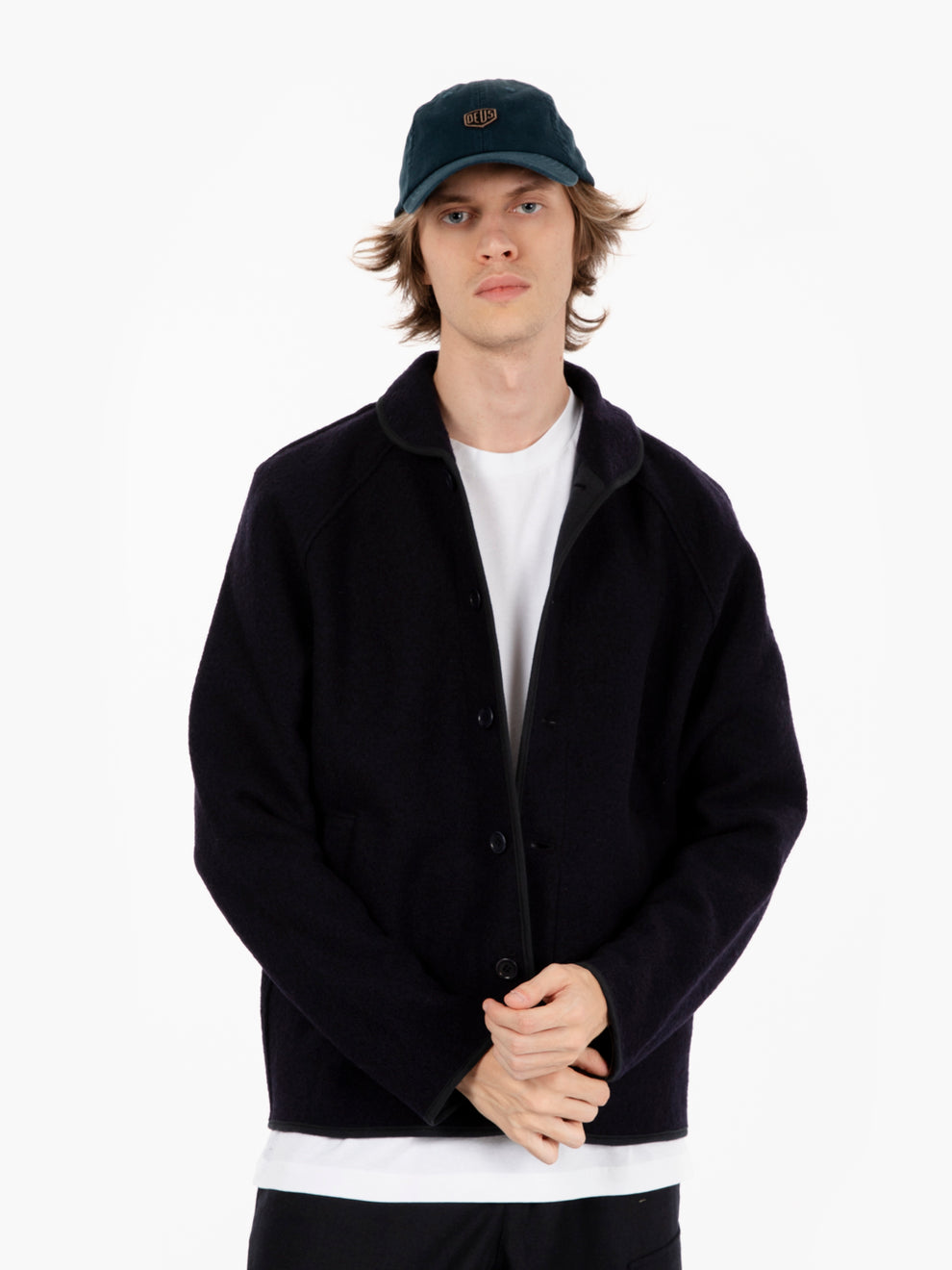 Navy wool jacket