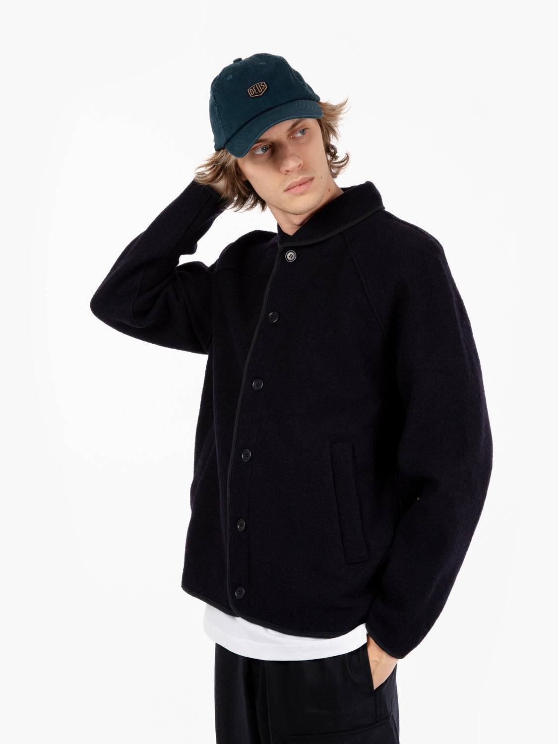 Navy wool jacket