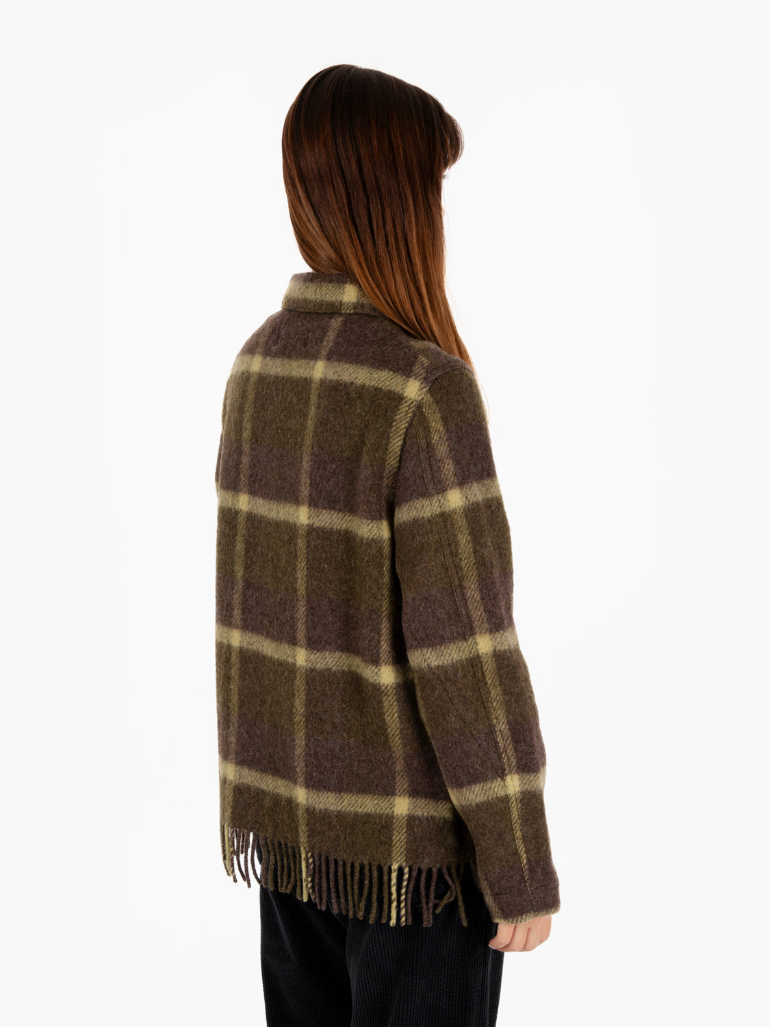 Labor chore jacket in green wool