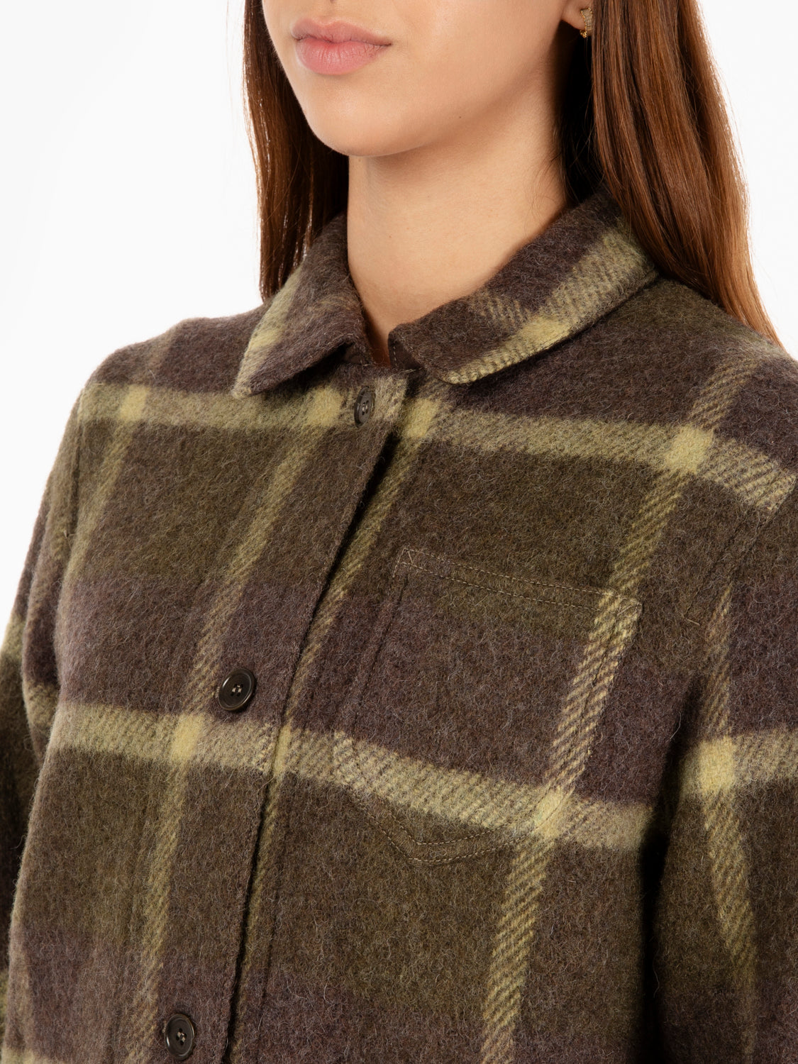 Labor chore jacket in green wool