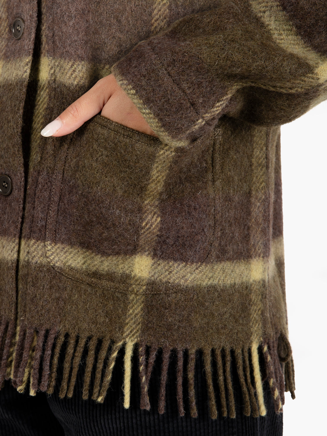 Labor chore jacket in green wool