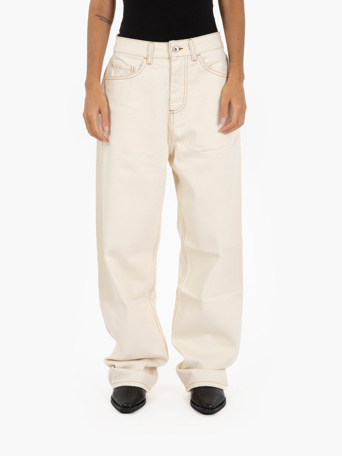 Jeans in twill ecru
