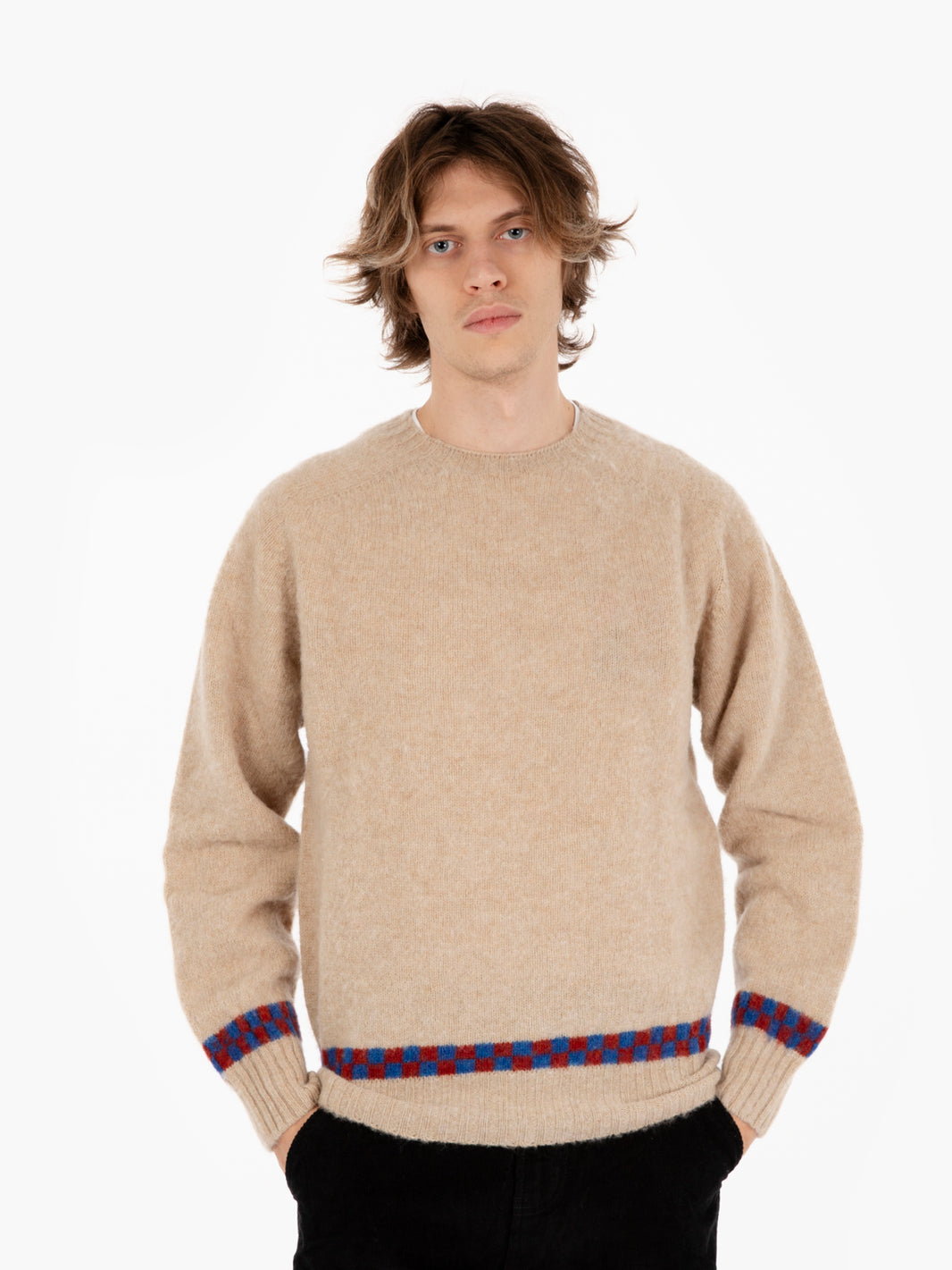 Ecru checker sweater