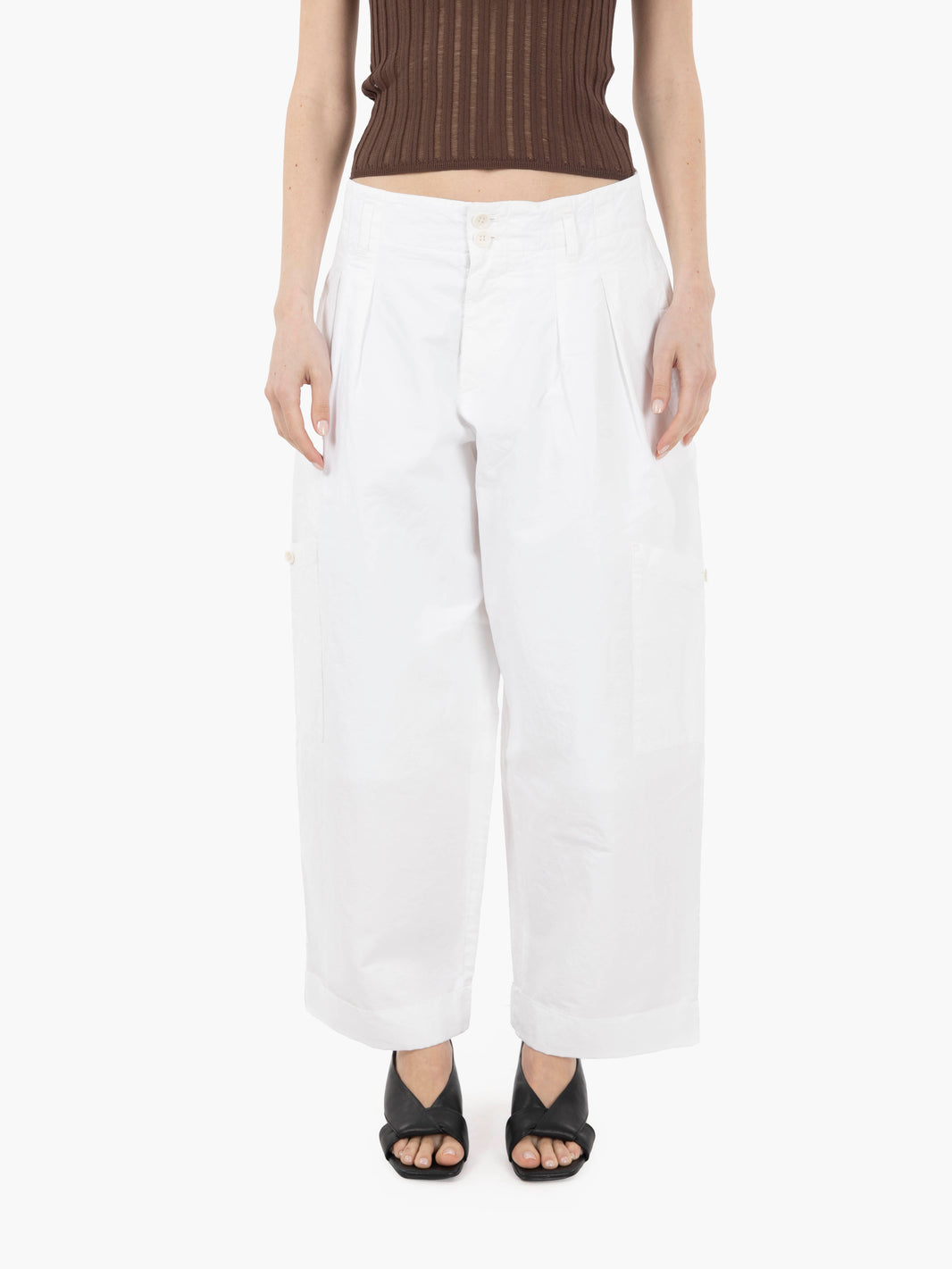 Pantaloni Grease white