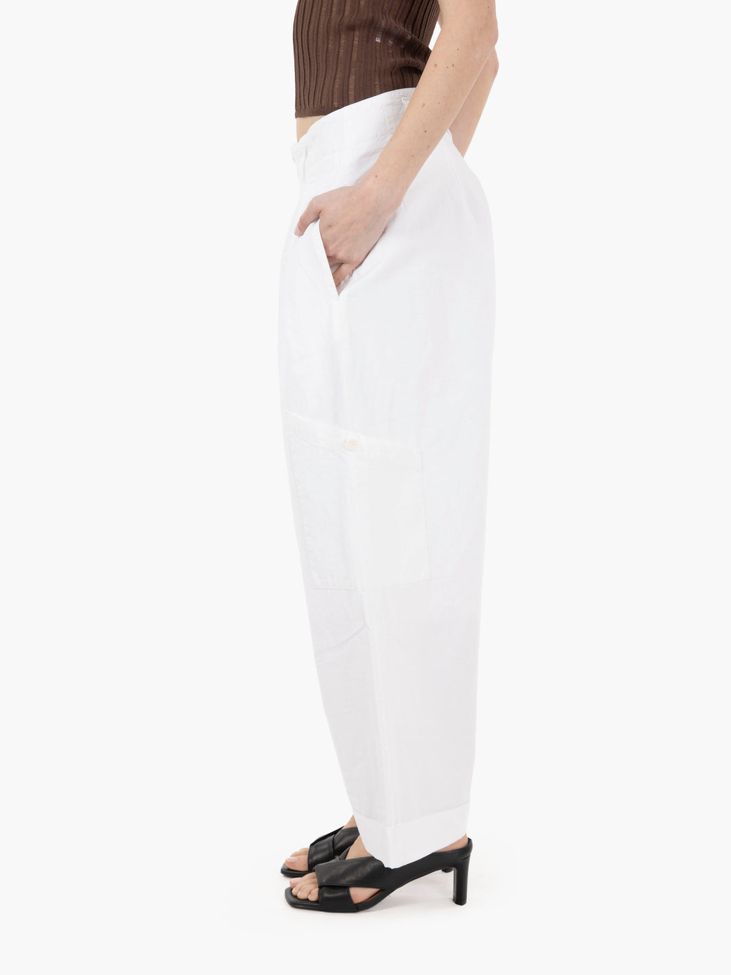 Pantaloni Grease white