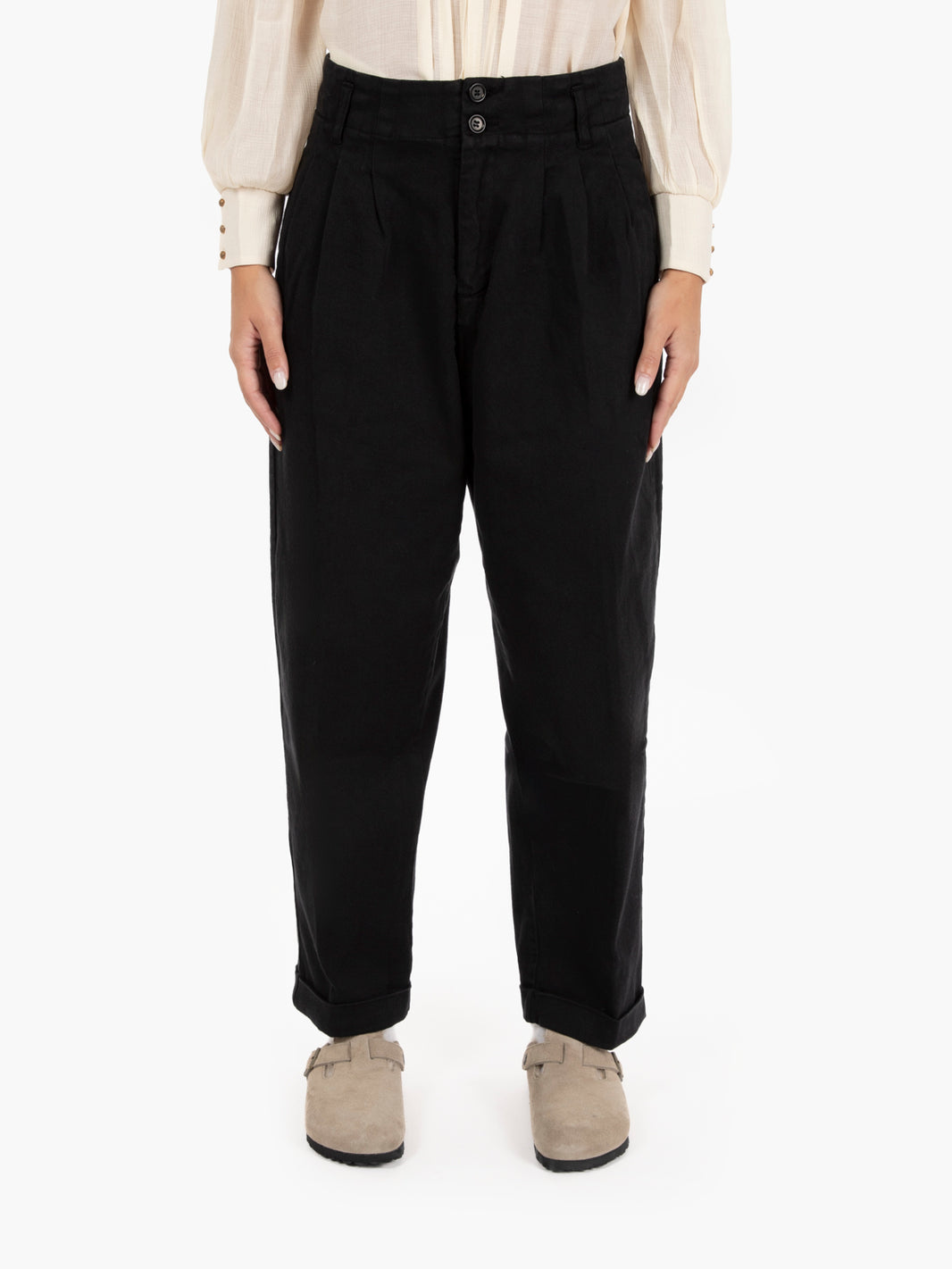 Keaton High Waisted Pants Black