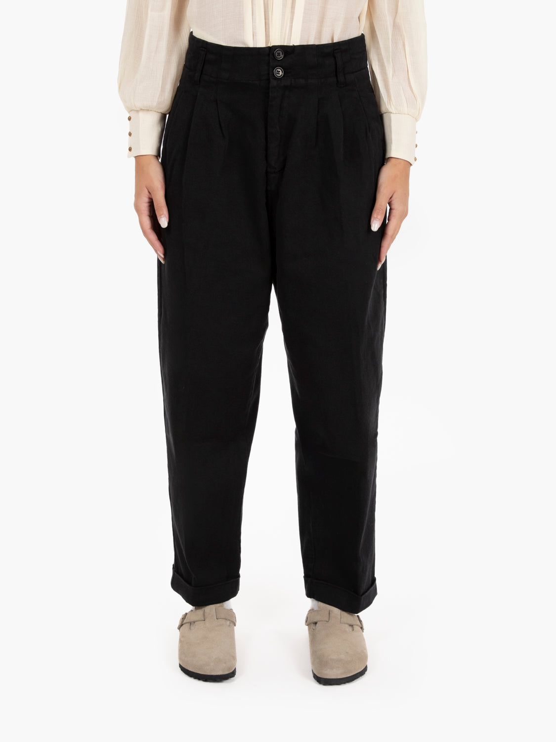 Keaton High Waisted Pants Black