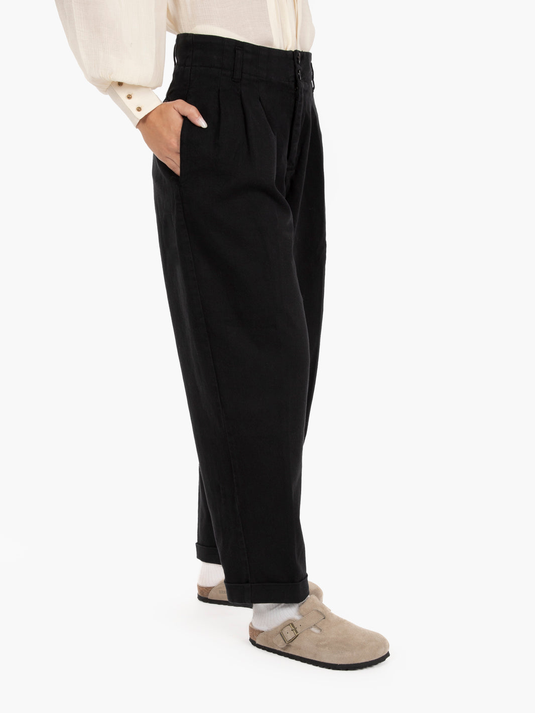 Keaton High Waisted Pants Black